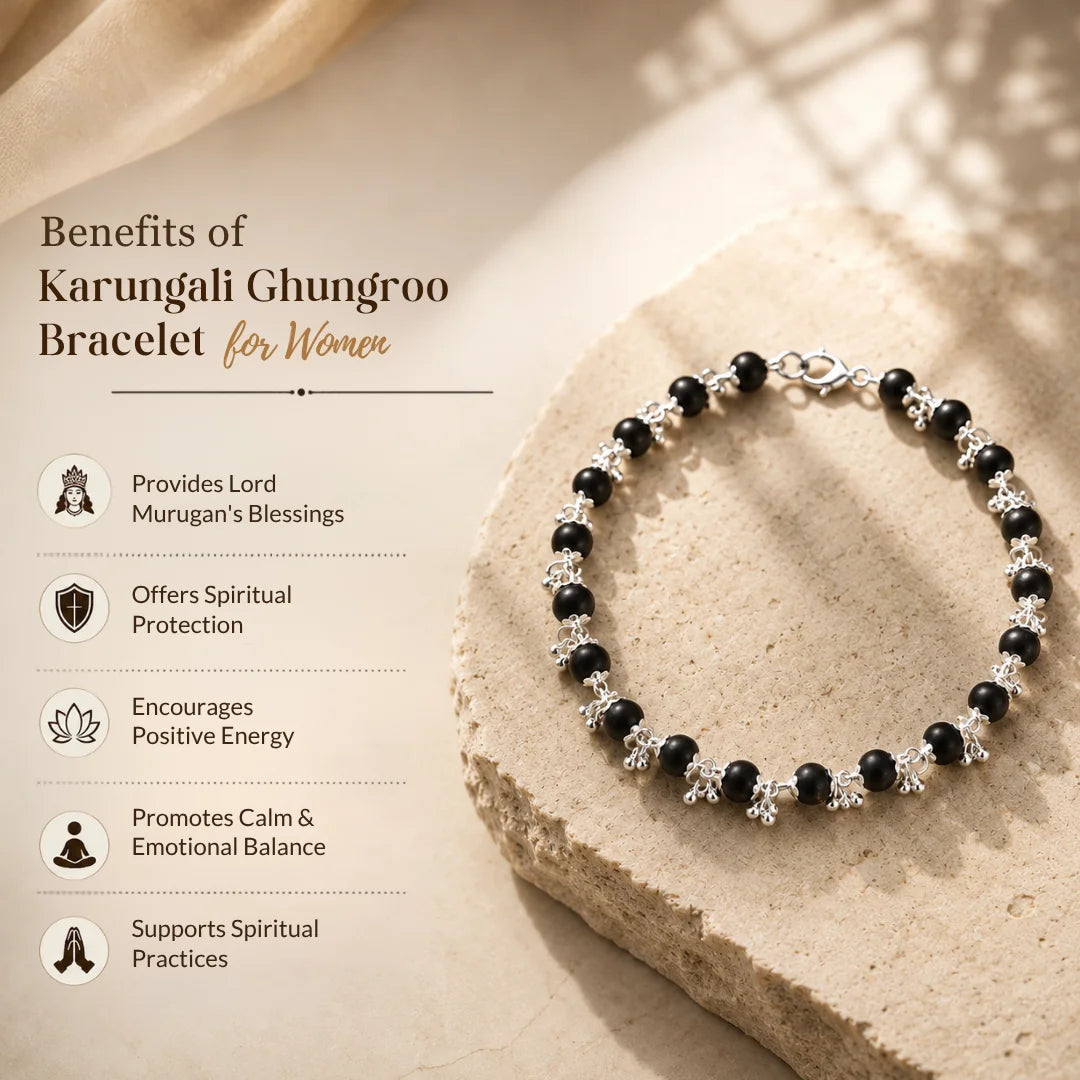 Karungali Ghungroo Bracelet For Women